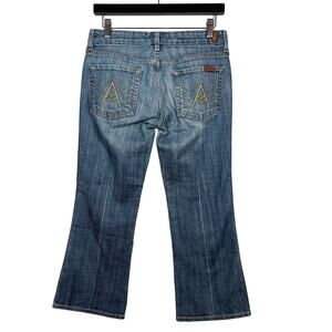 7FAMK A Pocket Crop Jeans Blue - 27